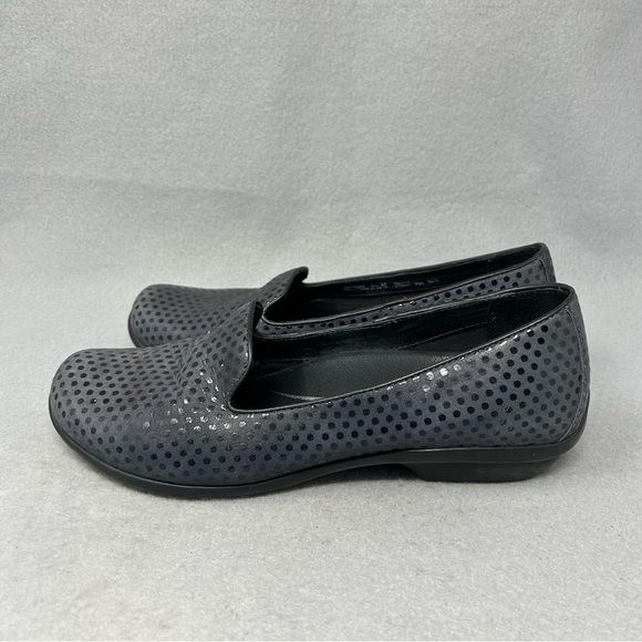 Dansko Olivia Navy Blue Suede Leather Polka Dot Comfort Loafers EU 37/US 6.5-7 - Picture 4 of 12